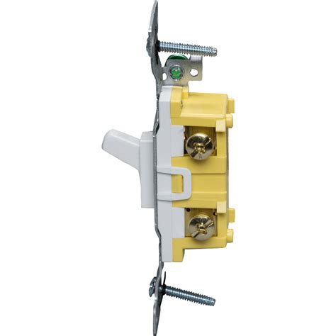 electric control box with single toggle|BRYANT RS115W Single Pole Residential Toggle Switch, .